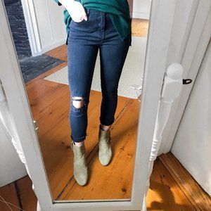 Boohoo Skinny Distressed Black Jeans